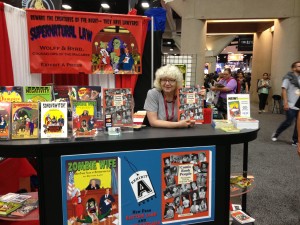 Jackie with her new book, "Comic Book People."