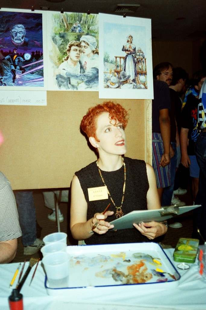 Jill Thompson at the 1990 Chicago Comic Con.
