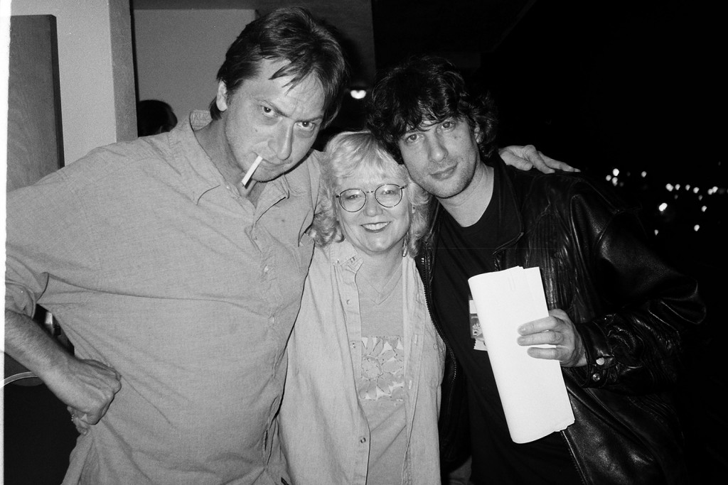Jackie with Frank Miller and Neil Gaiman at the 1998 San Diego Comic-Con.